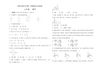 甘肃省武威市第十中学 2022-2023学年八年级数学上学期期末考试数学模拟试卷 (含答案)