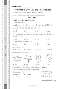 福建省泉州市刺桐中学2022-2023学年八年级上学期线上期末测验数学试题