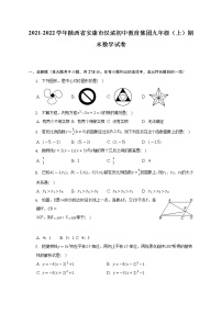 2021-2022学年陕西省安康市汉滨初中教育集团九年级（上）期末数学试卷(解析版)