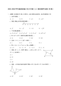 2021-2022学年海南省海口市八年级（上）期末数学试卷（B卷）(解析版)