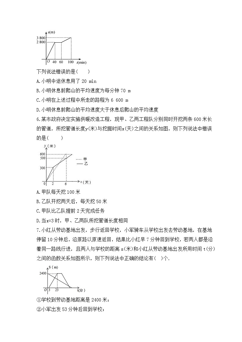 人教版数学八年级下册课时练习19.3《课题学习 选择方案》(含答案)02