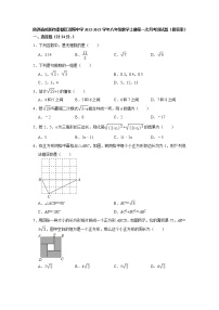 陕西省咸阳市秦都区双照中学2022-2023学年上学期八年级数学第一次月考测试题(含答案)