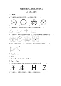 北师大版八年级下册3 中心对称精品课后测评