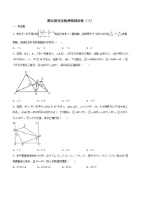 期末测试压轴题模拟训练（三）（原卷版）（人教版）