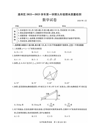 北京市通州区2022-2023学年初三九年级上册数学期末试卷及答案