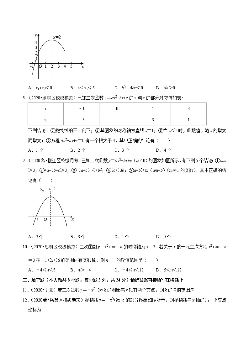 专题2.9二次函数与一元二次方程-九年级数学下册尖子生同步培优题典【北师大版】03