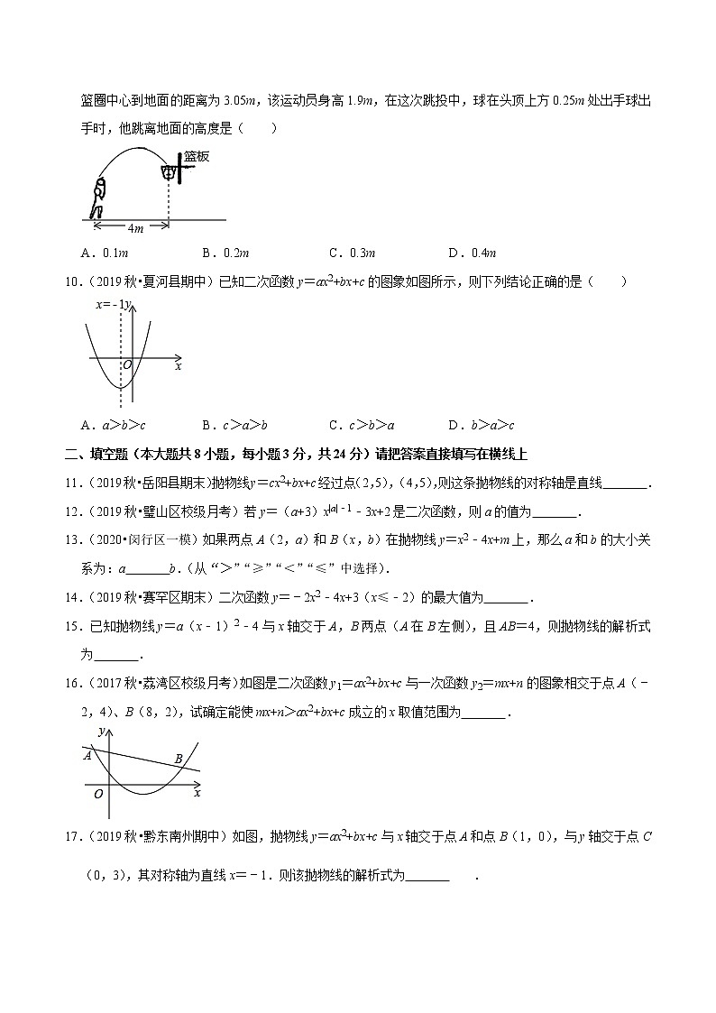 专题2.11二次函数单元测试（基础卷）-九年级数学下册尖子生同步培优题典【北师大版】02