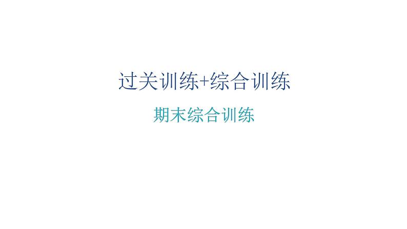 人教版八年级数学下册期末综合训练课件02