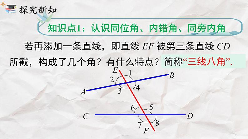 5.1.3 同位角、内错角、同旁内角----人教版七年级下册精品课件05