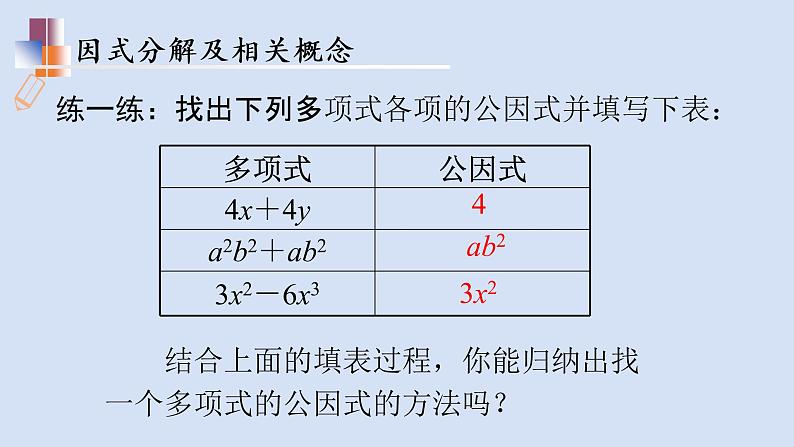 9.5多项式的因式分解（1）ppt第7页