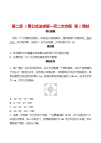 初中数学北师大版九年级上册第二章 一元二次方程3 用公式法求解一元二次方程第2课时当堂达标检测题