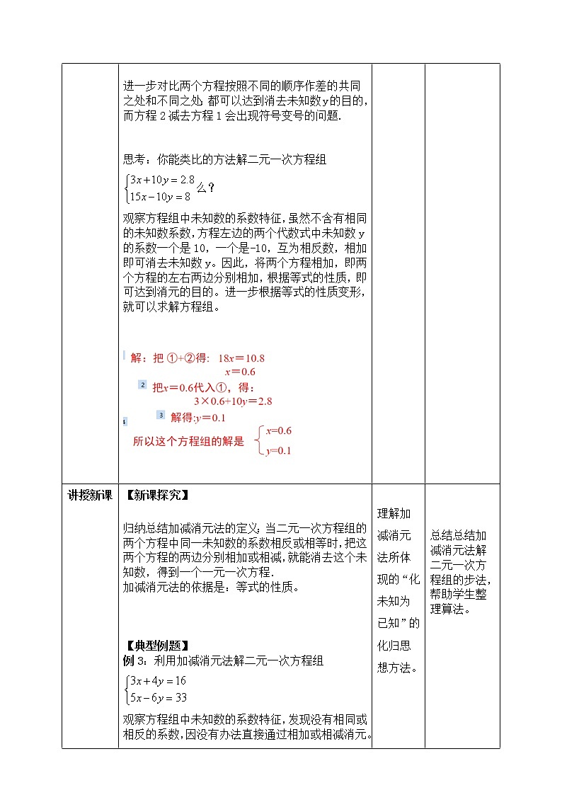 人教版数学 七下《8.2消元—二元一次方程组（第二课时）》精品课件PPT+教学方案+同步练习 原卷+解析02