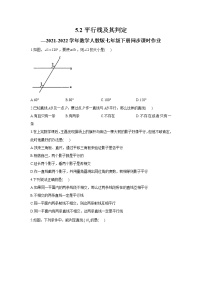 人教版七年级下册5.2.1 平行线当堂检测题