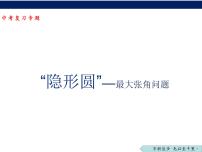 “隐形圆”—最大张角问题 2022年中考数学专题复习课件