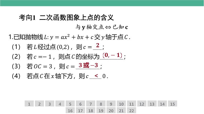 二次函数的图象与性质中考总复习考点集训 课件第2页