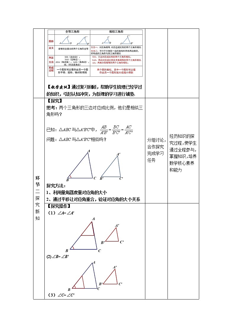 《相似三角形的判定—SSS判定定理》同课异构【教案】第2页