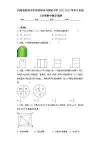 河南省郑州市中原区郑州外国语中学2022-2023学年九年级上学期期中数学试题