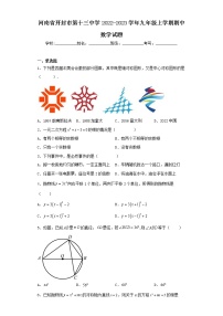 河南省开封市第十三中学2022-2023学年九年级上学期期中数学试题