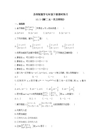 初中数学10.3 解二元一次方程组优秀一课一练