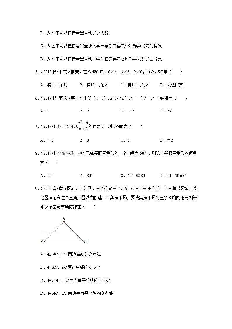 2022-2023学年上学期长沙初中数学八年级期末模拟试卷02