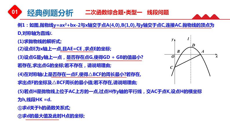 2022年九年级中考数学复习课件 ——二次函数综合问题之线段问题第2页