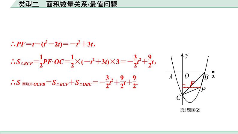 2022年九年级中考数学考点一轮复习课件--类型二  面积数量关系、最值问题第7页