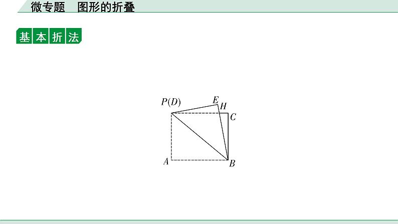 2022年九年级中考数学考点一轮复习课件--微专题  图形的折叠06