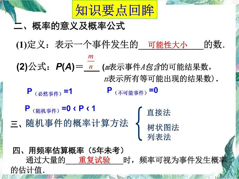 2023年中考数学复习课之概率专题课件PPT第4页