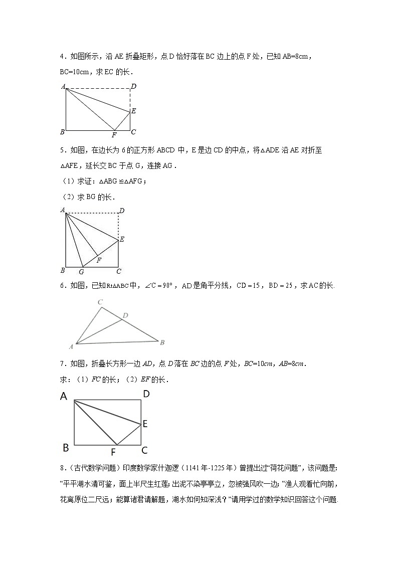 专题1.7 勾股定理与方程思想（专项练习）第2页