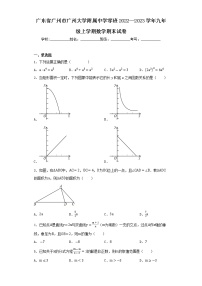 广东省广州市广州大学附属中学零班2022--2023学年九年级上学期数学期末试卷