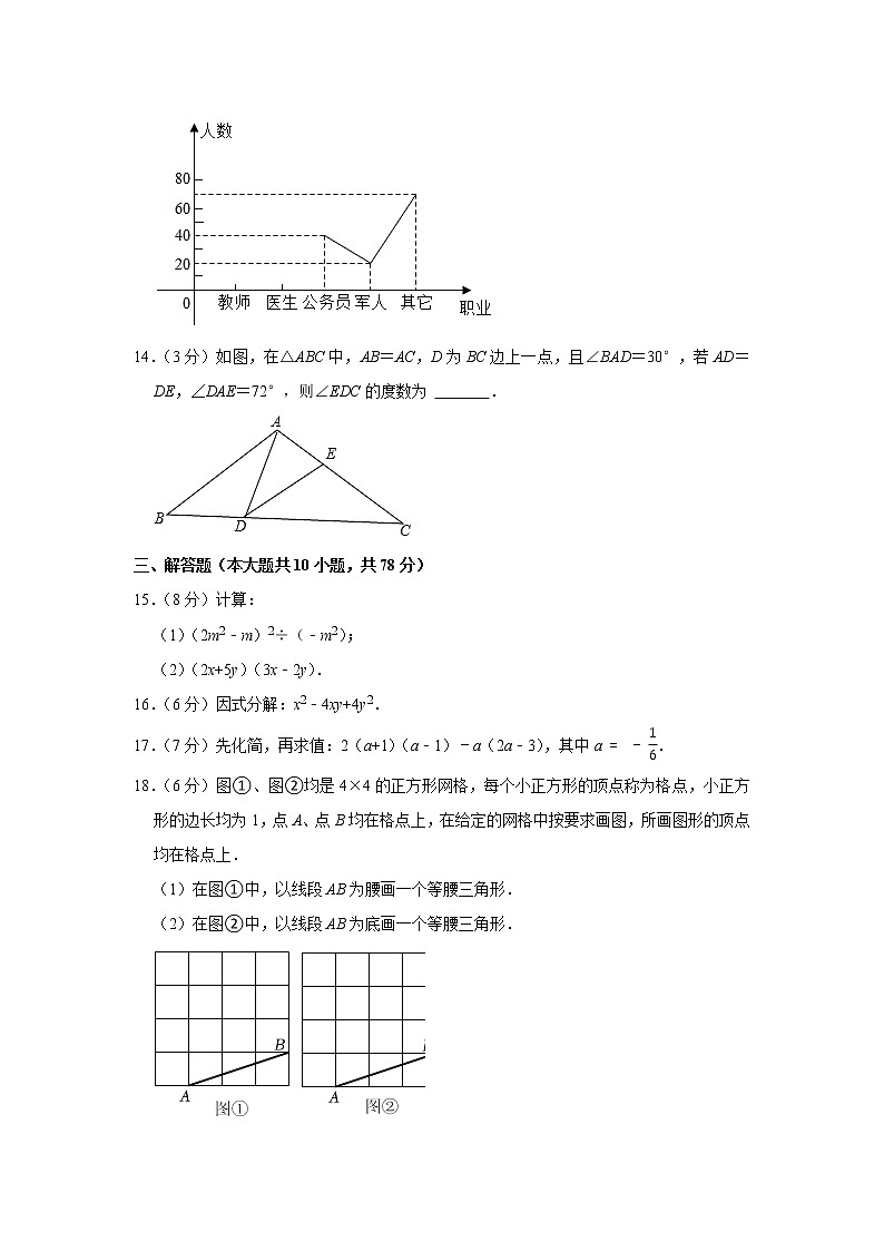 吉林省长春市榆树市2022-2023学年八年级上学期期末数学试卷(含答案)03