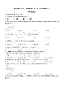 山东省聊城市经开区三校2022-2023学年八年级上学期期末考试数学试题(含答案)