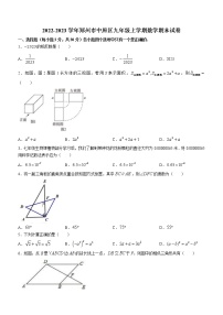 河南省郑州市中原区2022-2023学年九年级上学期期末数学试题(含答案)