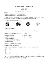 重庆市渝中区2022-2023学年九年级上学期期末数学试题