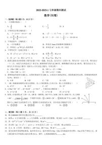 新疆维吾尔自治区乌鲁木齐市幸福中学2022-2023学年七年级上学期期末数学问卷