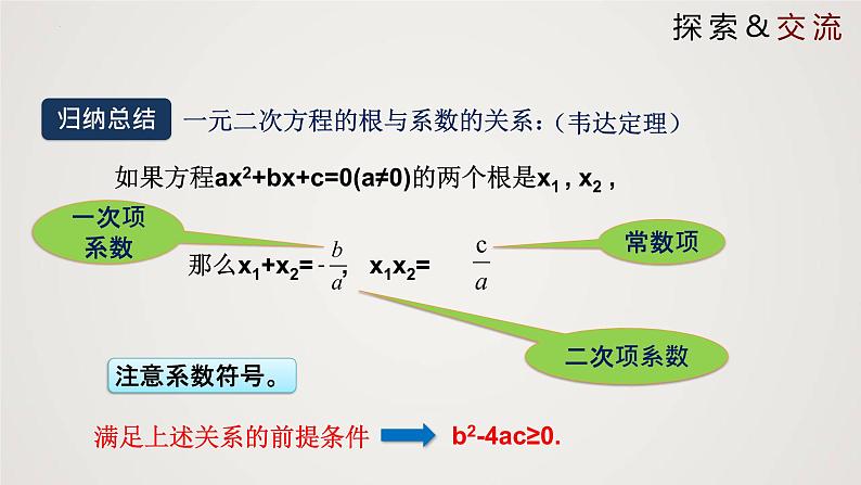 2.5 一元二次方程的根与系数的关系（课件）-2022-2023学年九年级数学上册同步课件（北师大版）08