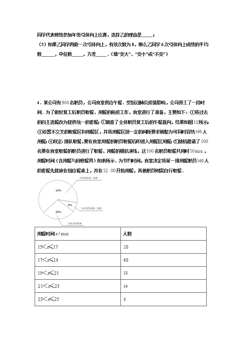 八年级下册初中数学尖子生同步培优专项训练专题17 数据的分析解答题压轴03