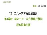 2022-2023學年魯教版七年級下冊數(shù)學課件 第7章 7.3.3建立二元一次方程解行程問題和配套問題