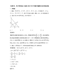 2023年中考集训20讲专题09：母子型相似三角形