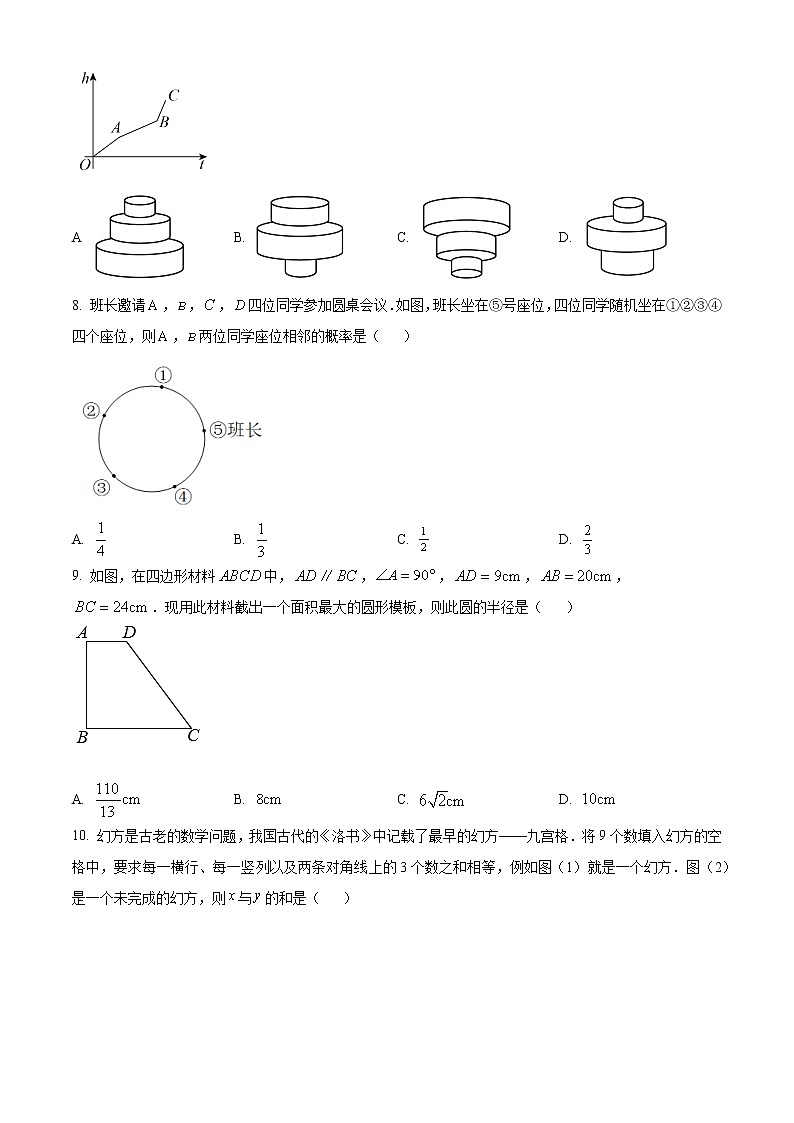 2022年湖北省武汉市中考数学真题-（学生版） 第2页