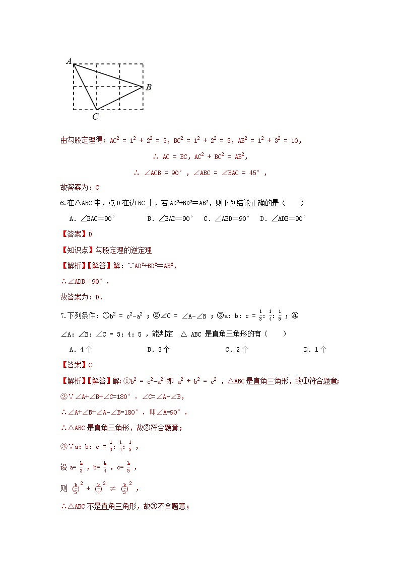人教版数学 八下 第十七章单元同步测试有时间A卷 原卷+解析03