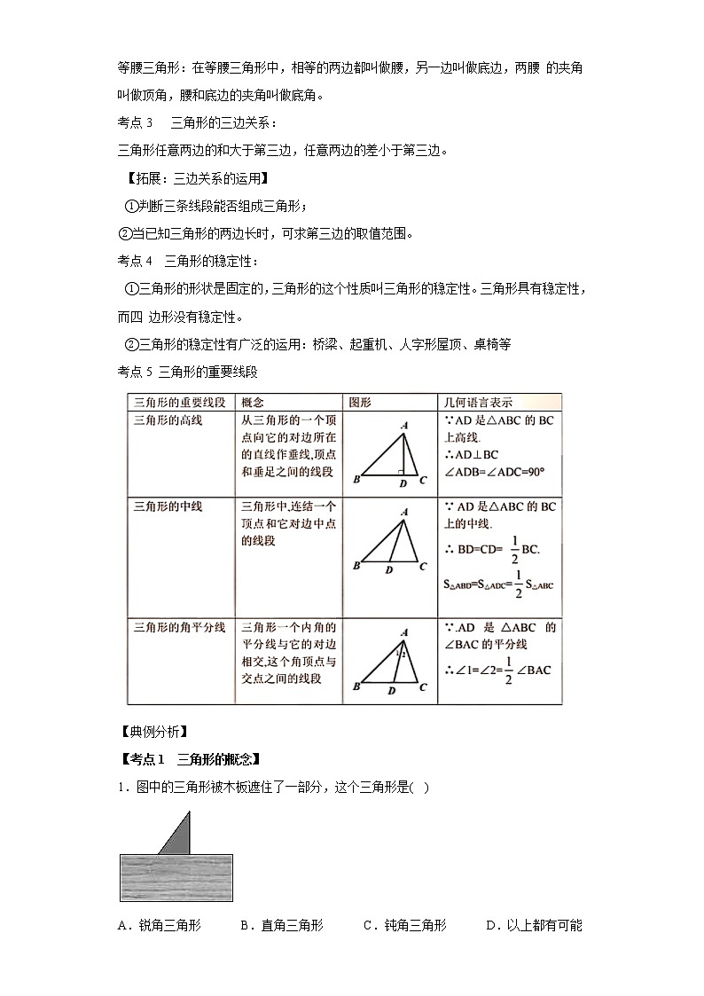 专题11.1 与三角形有关的边（知识解读）-2022-2023学年八年级数学上册《同步考点解读·专题训练》（人教版）02