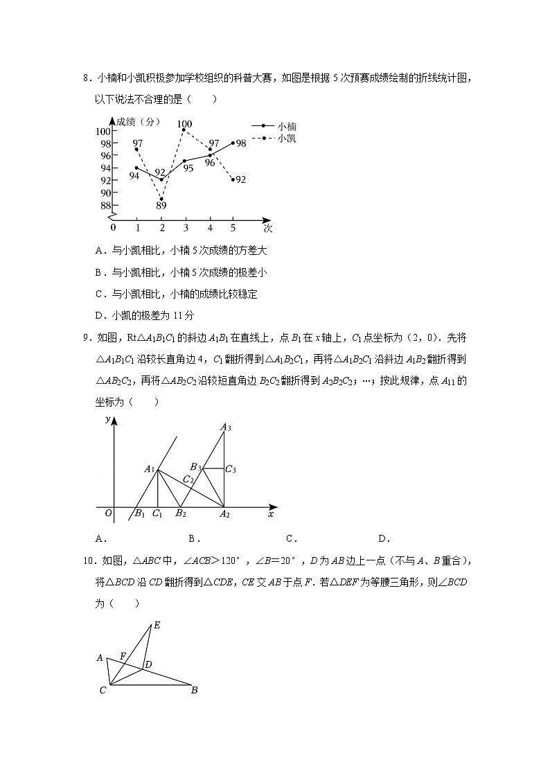2022-2023学年重庆市沙坪坝区南开中学八年级（上）期末数学试卷02