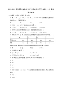 四川省达州市开江县讲治中学2022-2023学年八年级上学期期末数学试卷(含答案)