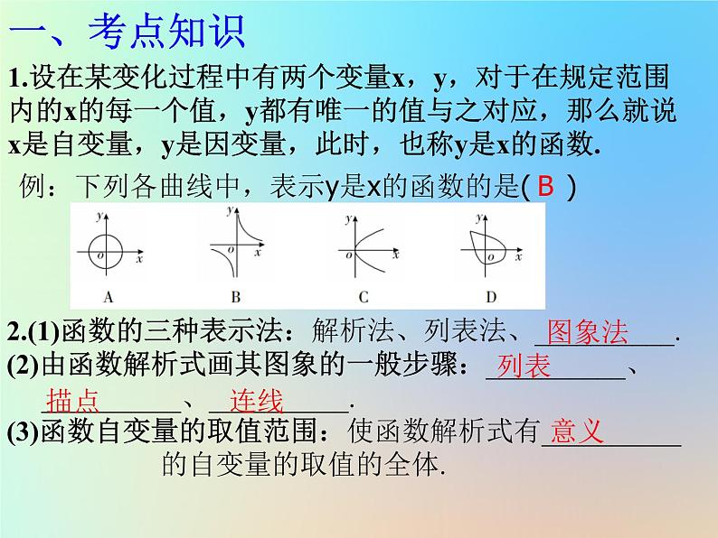 通用版中考数学冲刺复习第三章函数第10课变量与函数课件（带答案）02