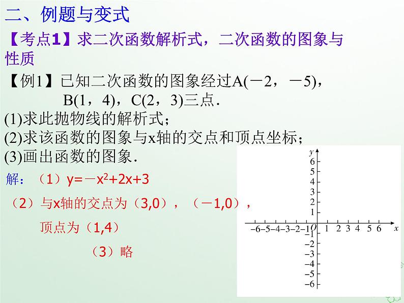 通用版中考数学冲刺复习第三章函数第12课二次函数课件（带答案）04