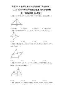 人教版八年级上册12.2 三角形全等的判定精练