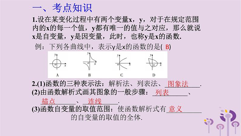 中考数学新导向复习第三章函数第10课变量与函数课件（带答案）第2页