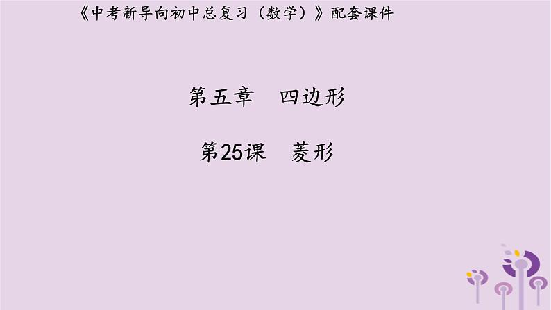 中考数学新导向复习第五章四边形第25课菱形课件（带答案）01