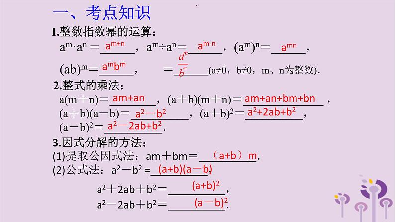 中考数学新导向复习第一章数与式第2课整式课件（带答案）02